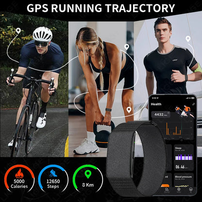 LIGE New GPS Sports Smart Bracelet Men AI Healthy Blood Pressure Fitness Tracker Pedometer Call Reminder Smartwatch Band Women