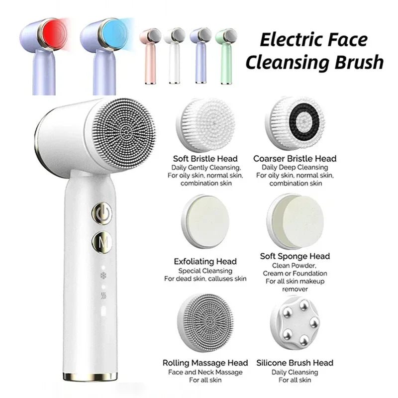 6-in-1 Electric Facial Cleansing Brush
