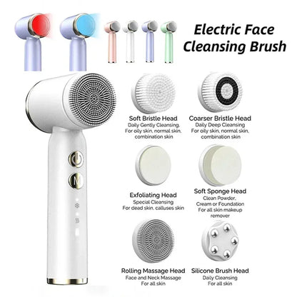 6-in-1 Electric Facial Cleansing Brush