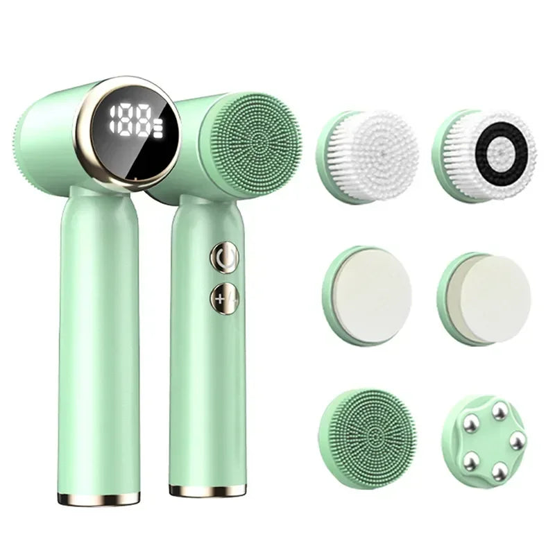 6-in-1 Electric Facial Cleansing Brush
